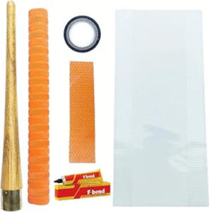 5-in-1 Bat Maintenance Combo Kit - Red Cricket Bat Grip, Toe Guard, Bat Tape